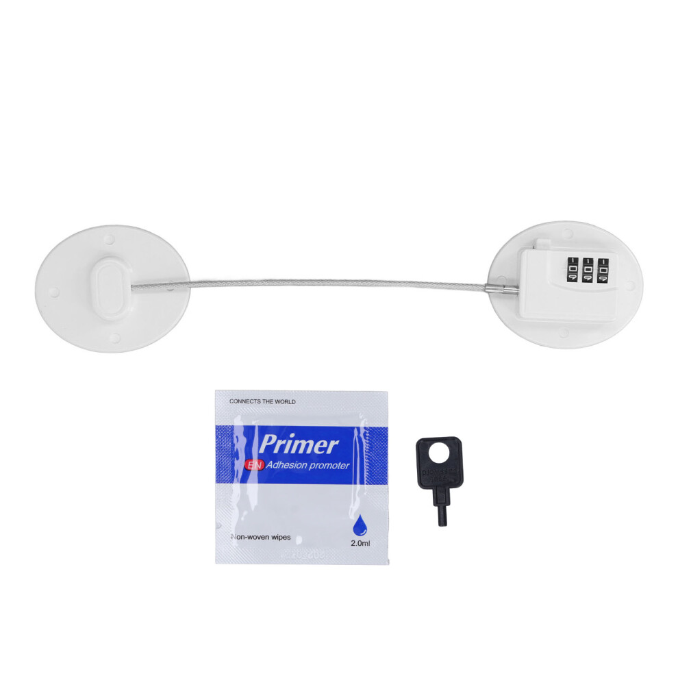 Combination Fridge Lock 360 Degree Rotatable Punch White