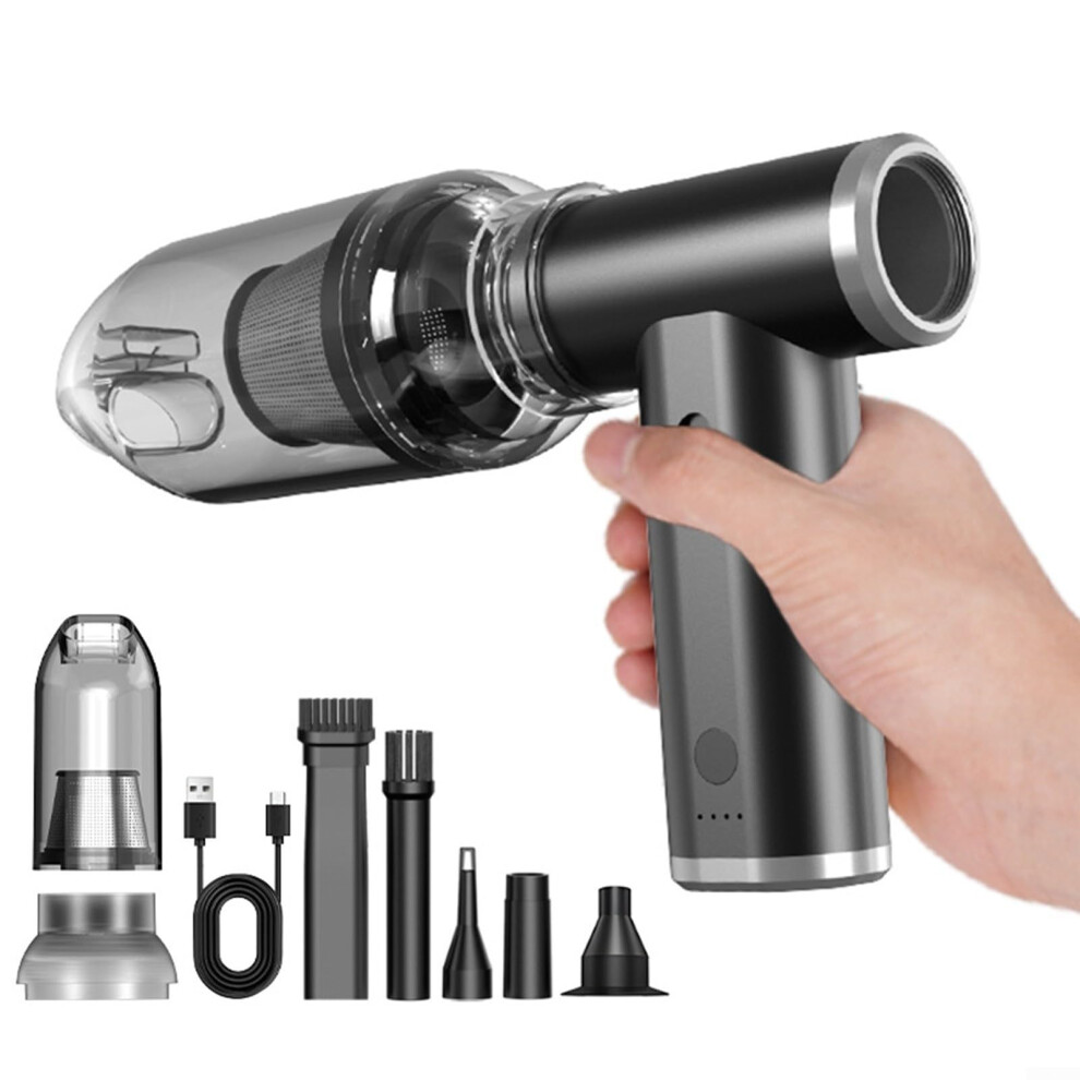 Mini Blower 12000Rpm Portable Turbo Fan Handheld Car Dryer - For Cleaning And Camping Black/Grey 6947110799728