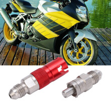 Edelstahl Motorrad-Bremsleitungen Flüssigkeits-Quick-Release-Anschluss Universell Rot