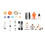 19Pcs Space Model Toys Aerospaceplane Satellite 8