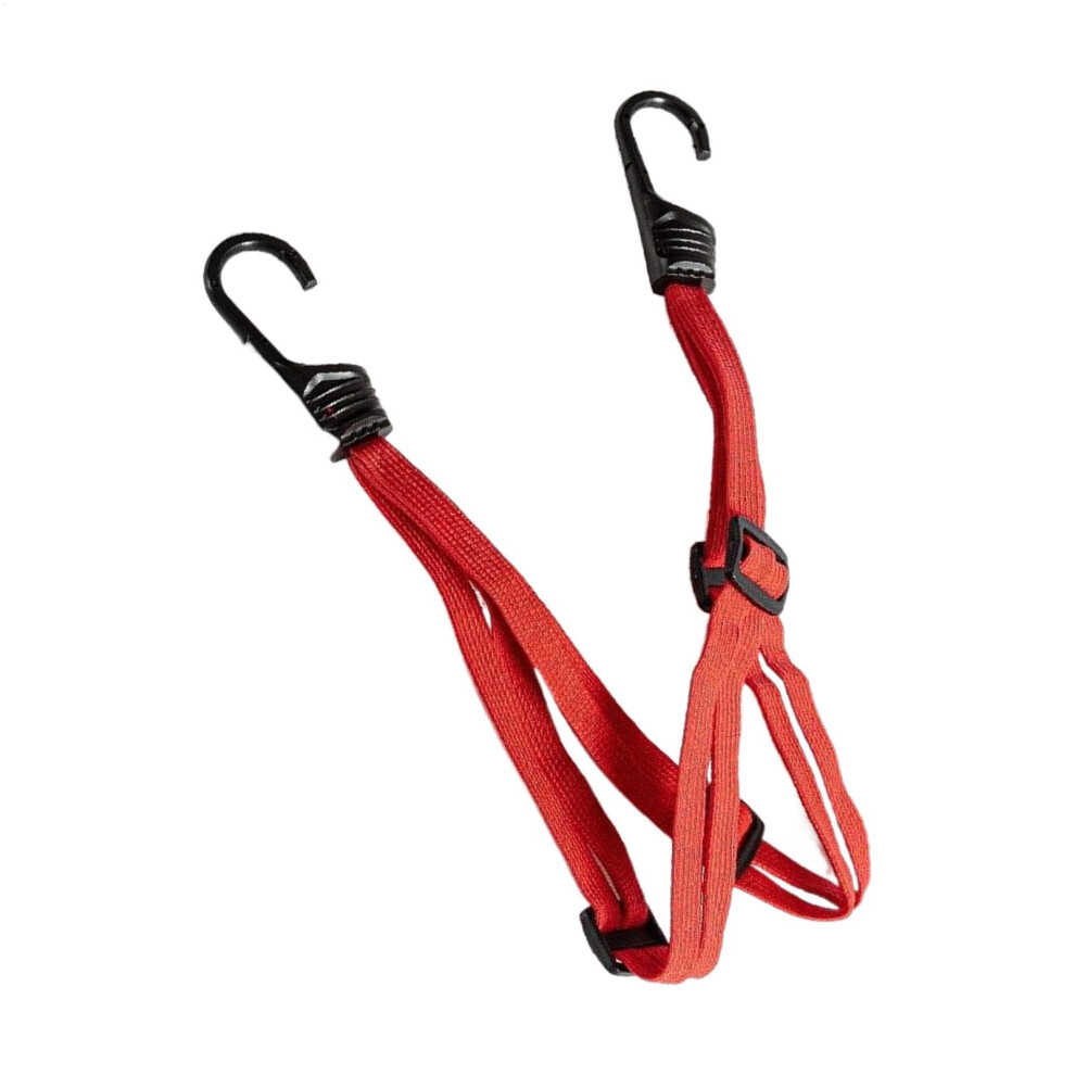 Helmet Rope - Highly Elastic Bungee Cord For Motorcycle Helmets With 2 Hooks, Nylon Luggage Binding, Red Outdoor Accessory 6038364935908