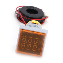 Universeller 2-Anzeigen-Quadrat-Signalindikator 60-500V AC Gelb