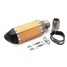 Motorrad-Auspuffrohr 51 Mm Universal Auspuffrohr für Suzuki GSXR650 Schalldämpfer Gelb Hochwertig und Langlebig