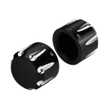 Front Drive Shaft Black Chrome CNC Cut Cap Nut Cover for Touring 08-up Dyna 08-17 Softail Drive Shaft