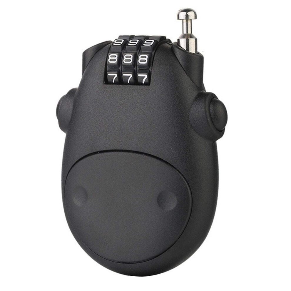 Cable Lock Combination Lock With Telescopic Wire Rope - 3 Digit Code Luggage Security, Ski, Helmet, Scooter, Bicycle Lock 6038364937278