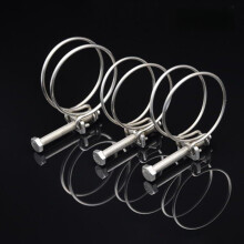 Stainless Steel Hose Clamps, 10 Pack, Double Wire Design for Secure Pond and Household Use, Size 15-20mm