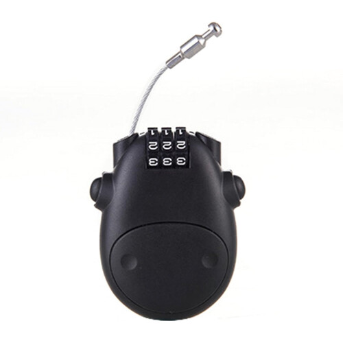 Cable Lock Combination Lock with Telescopic Wire Rope - 3 Digit Code Luggage Security, Ski, Helmet, Scooter, Bicycle Lock 2