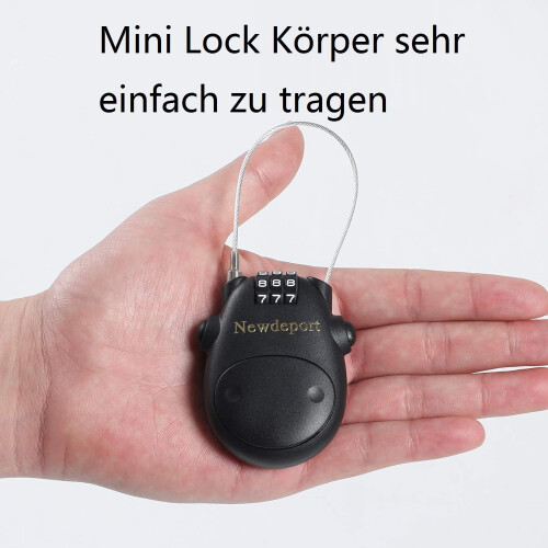 Compact Cable Lock Combination Lock with 3-Digit Code, Wire Rope, Suitable for Bicycles, Motorcycles, and Luggage 1