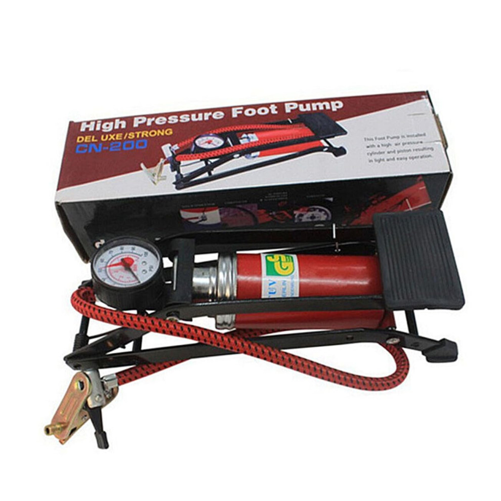 High-Pressure Foot Pump For Auto And Bicycle, Multi-Functional Tire Inflator With Non-Slip Pedal For Cars, Bikes, And Motorcycles 6038364937643