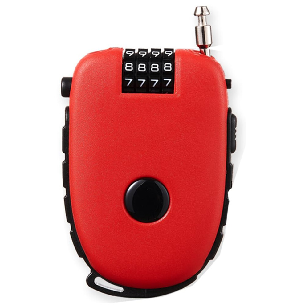 Retractable Cable Lock For Bikes, 75 Cm Wire Rope, 4-Digit Combination Lock For E-Scooters, Skis, Helmets, And Luggage 6947110802862