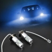 2 Stück 100W 1200Lm 8000K H3 LED Scheinwerfer-Set Nebel- & Tagfahrlichter