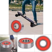Hochleistungs-Set aus 8 Stück 608 rote Skate-Lager - Titanium-Eisen-Design