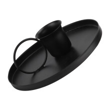 Retro Gusseisen-Kerzenhalter Metallständer Schwarz Wohnaccessoire