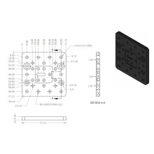 3D-Drucker CNC Bauplattenhalterung für C-Balken XLarge, Aluminium Schwarz