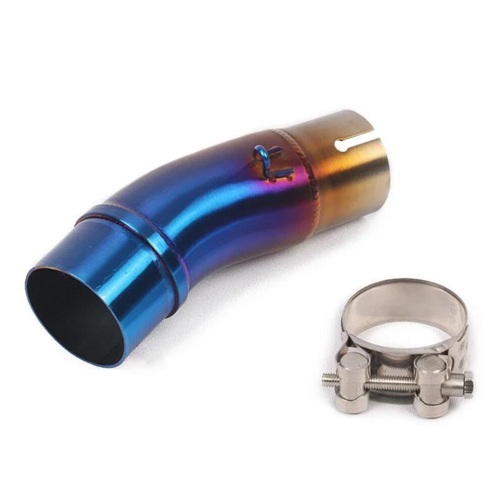 Exhaust Silencer For Kawasaki Ninja 400 Ex400 Z400 2017-2021 51Mm Slip-On Middle Link Pipe Motorcycle Exhaust (Blue) Blue 6038364938503