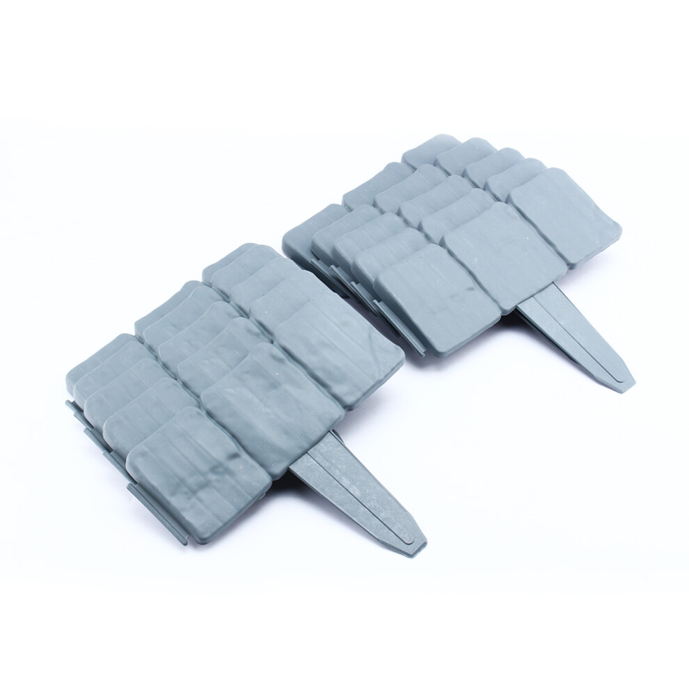 10Pcs Plastic Imitation Stone Effect Garden Fence 8130196208033