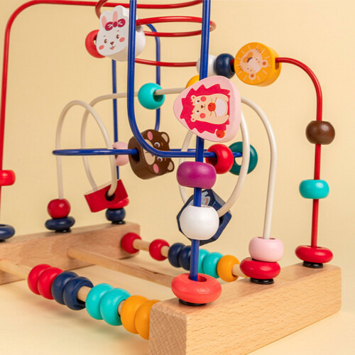 Wooden Bead Maze Roller Coaster Educational Circle 2