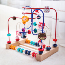 Wooden Bead Maze Roller Coaster Educational Circle