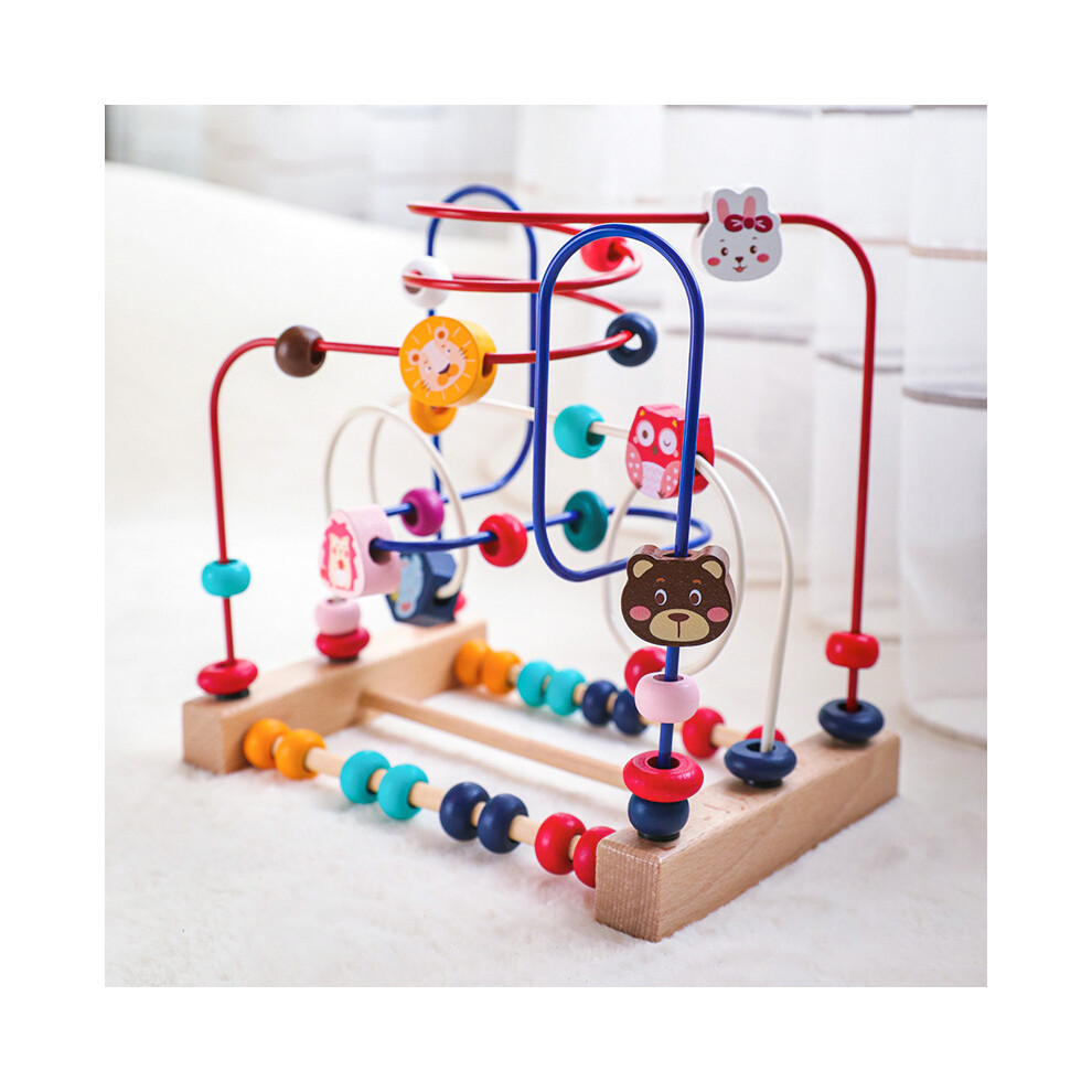 Wooden Bead Maze Roller Coaster Educational Circle