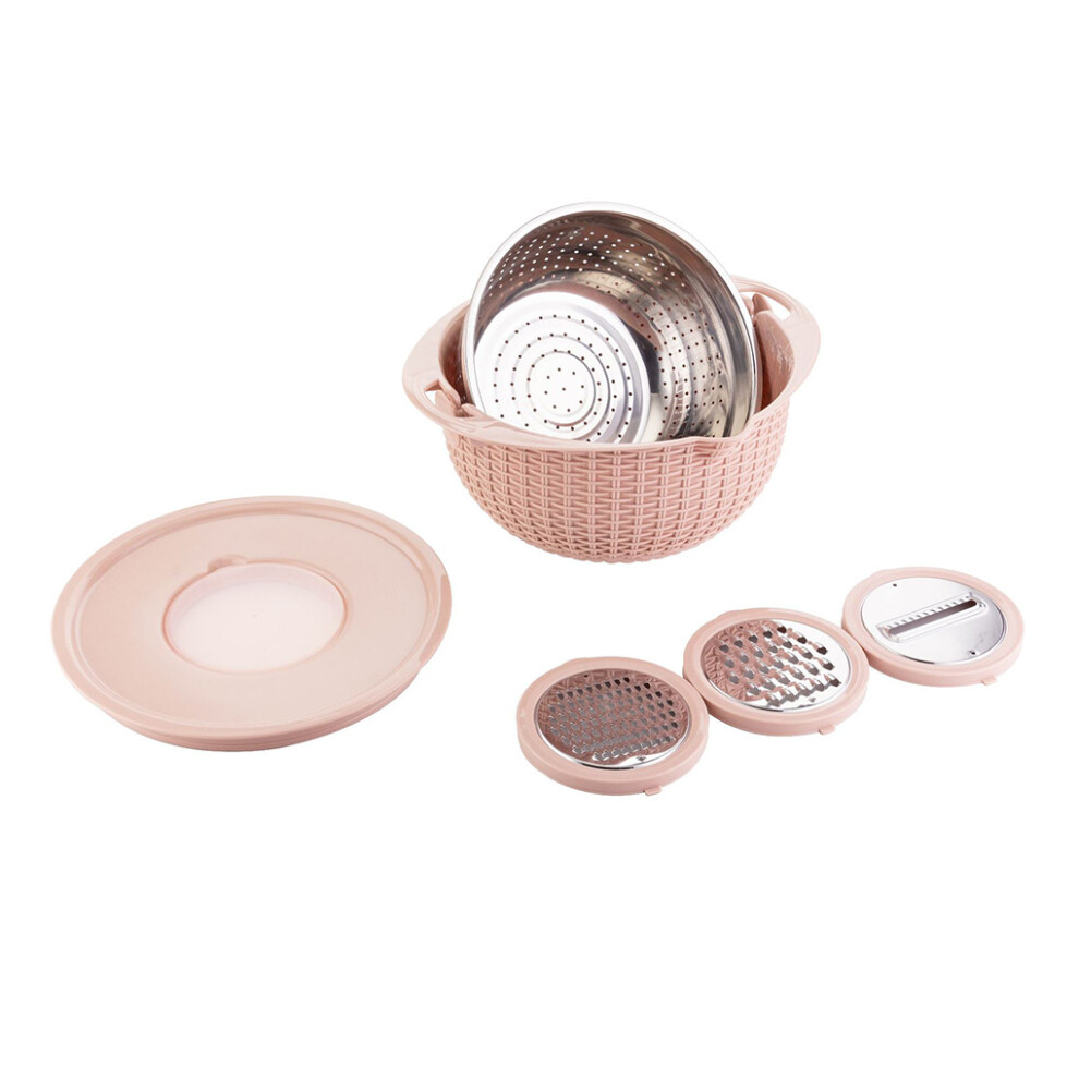 (pink) Stainless Steel Made In 1 Colander For Family Life Large Capacity And-image-OPC-PK7BS9Y-NEW