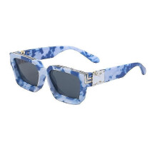 (H) New Square Sunglasses European and American Sun Glasses Women's Millionaire Street Shooting Punk Sun