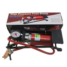 High-Pressure Foot Pump for Car and Bike Tires with Manometer, Non-Slip Pedal, and Multi-Functional Valves