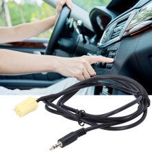 59,1 Zoll 6-poliges AUX-IN Kabel für Fiat Grande Punto & 500 Schwarz