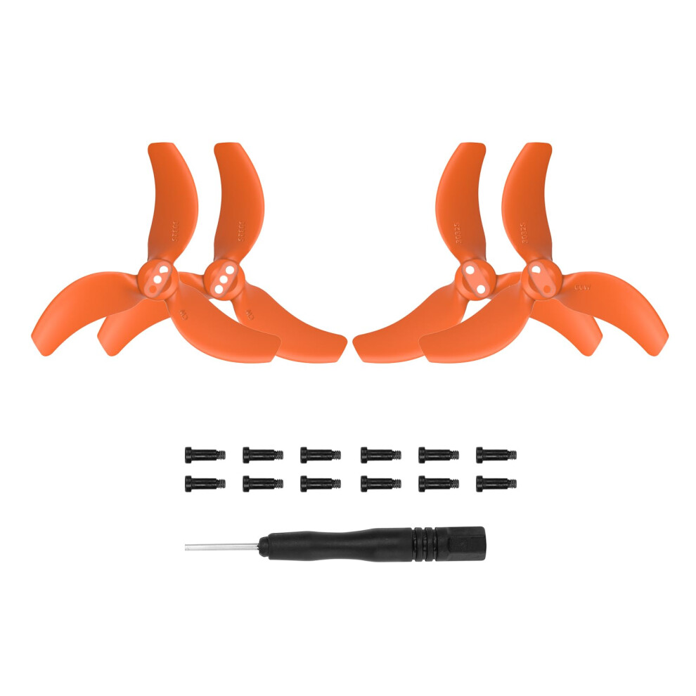 Propeller Blades For Dji Avata 2 Drone Accessories, Replacement Propeller With Screwdriver, 2 Pairs Orange 6038364939692