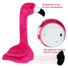 Sprechender & tanzender Flamingo Plüsch-Spielzeug 35cm Rosa Tier-Spielzeug Perfekt für Kinder