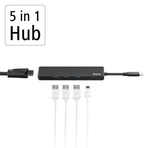 Hama Hama USB-C Docking Station 00200117 Suitable for brands: universal with charging function, power supply U 2