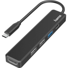 Hama USB-C Docking Station 00200117 Suitable for brands: universal with charging function, power supply U