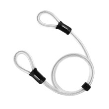 Safety Cable Lock for Bicycles 10mm Braided Steel Lock Cable Double Loop High Security Corrosion Resistant