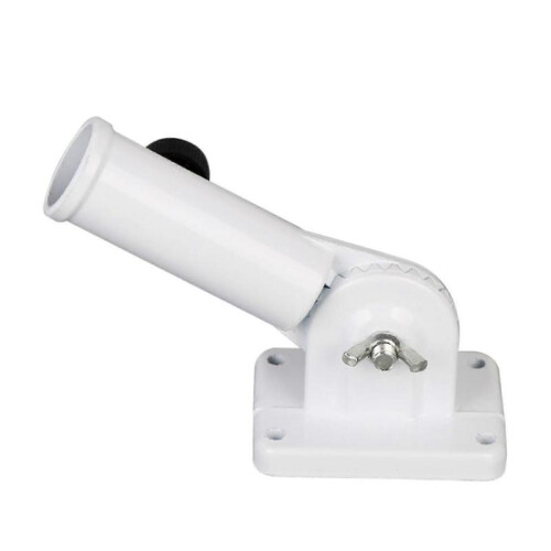 90Adjustable Wall Flag Pole Base Flag Pole Mounting Bracket with Hardwares Aluminum Flag Holder Bracket 2