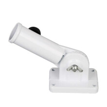 90Adjustable Wall Flag Pole Base Flag Pole Mounting Bracket with Hardwares Aluminum Flag Holder Bracket