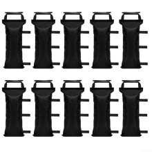 Outdoor Sandbags 10-Pack for Canopy Stability, Heavy-Duty 1000D Black Fabric, Reusable and Easy to Handle