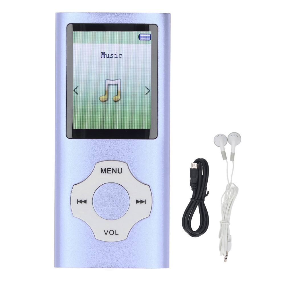 Mp3 Mp4 Music Player With 68Gb Memory Card Support Blue/Purple 8130196209399
