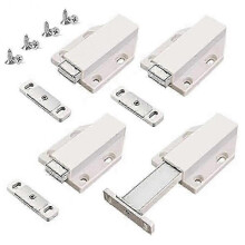 Push Latch Heavy Duty 4 Pack Push to Open Cabinet Hardware Magnetic Latches for Large Door Push Whitel