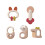 Baby Rattle Teether Set Soft Plastic Chewable 1