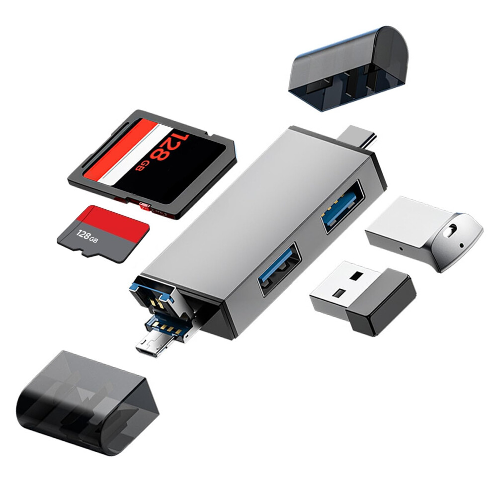 Sd Card Reader Usb 3.0 Micro Usb Type C Otg Adapter For High-Speed Data Transfer Compatible With Sd Tf Micro Sd Windows Mac Linux 6038364942180