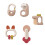 Baby Rattle Teether Set Soft Plastic Chewable 4