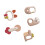 Baby Rattle Teether Set Soft Plastic Chewable 5