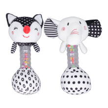 2pcs Baby Hand Rattle Toys Cartoon Stuffed Animal