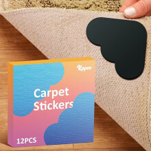 Carpet Pad Holders 12-Pack, Double-Sided Non-Slip Carpet Pads for Hardwood and Tile Floors
