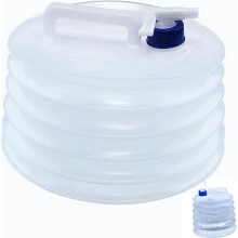 Foldable Water Canister 15L, Camping Foldable Water Container with Tap, BPA-Free, Folding Canister Drinking Water