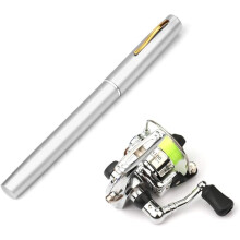 1m Foldable Fishing Rod Reel Combo Mini Pen Fishing Rod Kit Telescopic Fishing Rod Spinning Reel Combo Kit