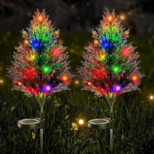 Solar Lights Outdoor Garden 2PCS, Solar Ground Lights IP65 Waterproof, Yard Decoration Solar Power Stake Led