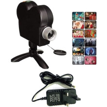 Christmas Halloween Window Projector Lights,12 Movies Festival LED Projection Decoration Spotlight,Switch Between 6Christmas&6Halloween