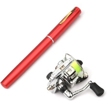 1m Foldable Fishing Rod Reel Combo Mini Pen Fishing Rod Kit Telescopic Fishing Rod Spinning Reel Combo Kit