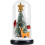 Lighted Christmas Snow Globe Lantern, Cedar Window Decorations LED Glass Cover Ornaments 3