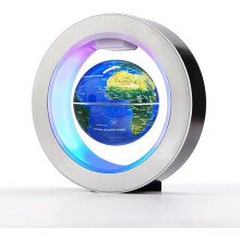 Magnetic Levitating Floating Globe - Levitating O-Shaped Globe with LED Light for Educational Home Desk Decoration (4 Inch)